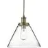 Pyramid Pendant Light - Antique Brass, Glass