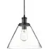 Pyramid Pendant Light - Black, Glass