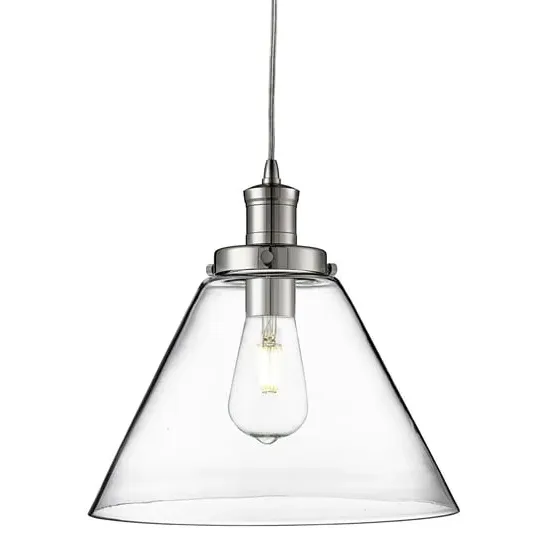 Pyramid Pendant Light - Chrome, Glass