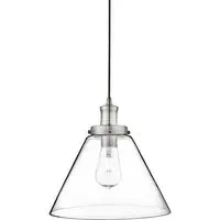 Pyramid Pendant Light - Satin Silver, Glass