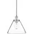 Pyramid Pendant Light - Satin Silver, Glass