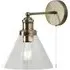 Pyramid Wall Light - Antique Brass, Glass