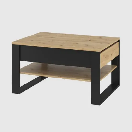 Qesso Coffee Table with Storage - Artisan Oak