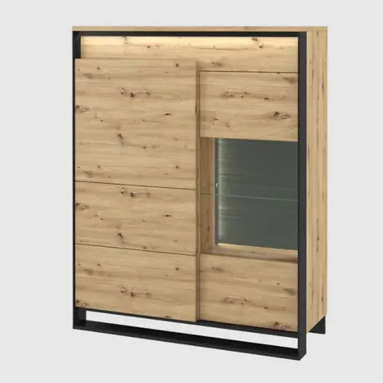 Qesso Display Cabinet with LED - Artisan Oak