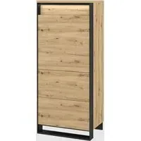 Qesso Storage Cabinet with LED - Artisan Oak