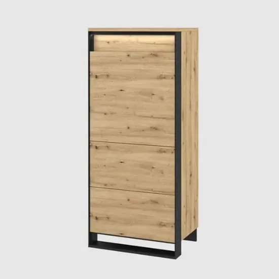 Qesso Storage Cabinet with LED - Artisan Oak