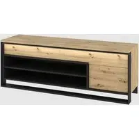 Qesso TV Stand with LED - Artisan Oak