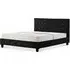 Qiana Single Bed Frame - Black, PU Leather