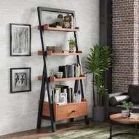 Qimera Ladder Bookcase - Natural, Acacia Wood alternate view