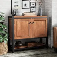 Qimera Storage Cabinet with 2 Doors - Acacia Wood alternate view
