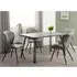 Qinson Dining Table with 4 Chairs - Grey, Concrete Effect