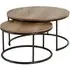Qinson Round Coffee Tables Set of 2 - Medium Oak Effect
