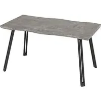 Qinson Wave Edge Dining Table - Concrete Effect