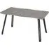 Qinson Wave Edge Dining Table - Concrete Effect