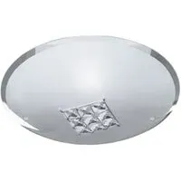 Quadrex Round Flush Light with Crystal Windows