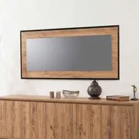 Quantum Glass Wall Mirror - Atlantic Pine, Melamine Coated Particle Board alternate view
