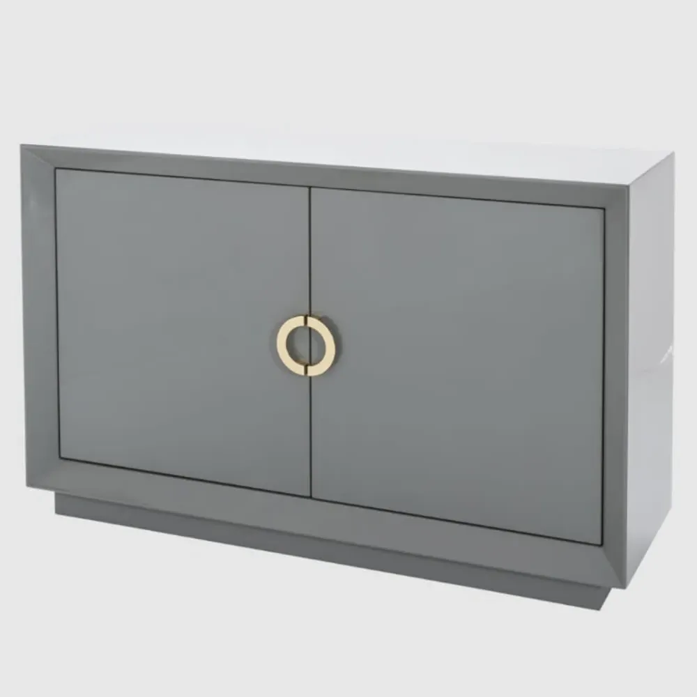 Quarryville 2 Door Sideboard - Grey, High Gloss
