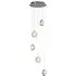 Quartz 5 Lights Bubble Glass Ceiling Pendant - Chrome