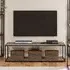 Quebec TV Stand with Storage - Weathered Oak