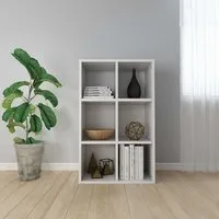 Quena 6-Compartment Bookcase - White, Engineered Wood