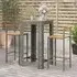 Quest 3 Piece Garden Bar Set - Grey, Poly Rattan