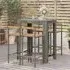 Quest 5 Piece Garden Bar Set - Grey, Poly Rattan