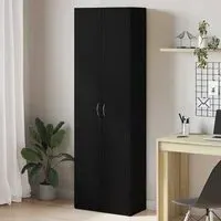 Quilcene 190cm Office Cabinet - Black, Engineered Wood