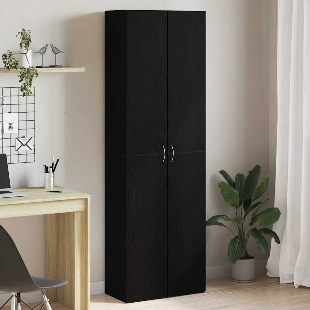Quilcene 190cm Office Cabinet - Black, Engineered Wood