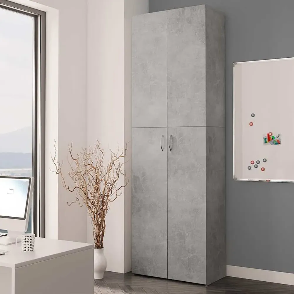 Quilcene 190cm Office Cabinet - Grey, Engineered Wood image