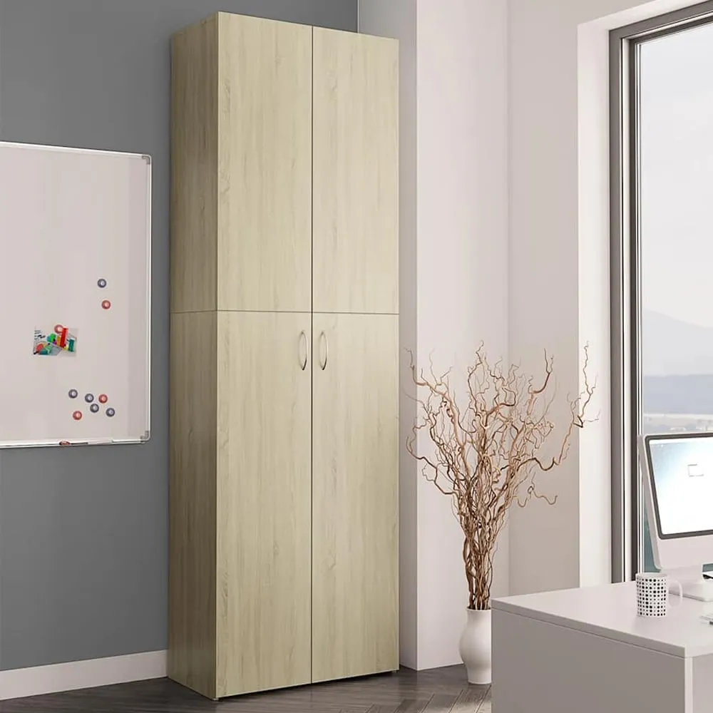 Quilcene 190cm Office Cabinet - Sonoma Oak, Engineered Wood