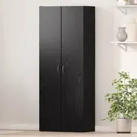 Quilcene Office Cabinet - Black, Engineered Wood