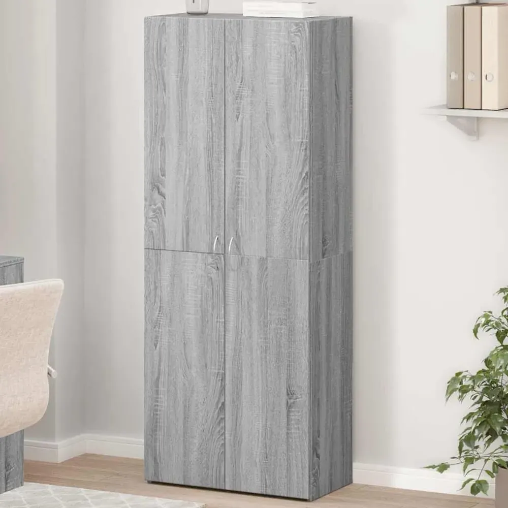 Quilcene Office Cabinet - Grey, Engineered Wood