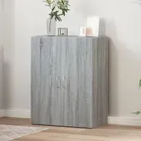 Quilcene Office Cabinet - Grey Sonoma, Engineered Wood