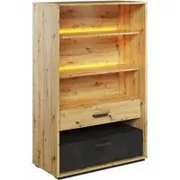 Quincy 2-Shelf Bookcase with Storage - Artisan Oak