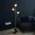 Quincy 3-Light Floor Lamp - Satin Brass, Glass