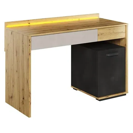 Quincy Computer Desk with Storage - Artisan Oak