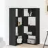 Quincy Corner Bookcase with 8 Shelves - Black, Engineered Wood