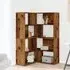 Quincy Corner Bookcase with 8 Shelves - Brown Oak, Engineered Wood