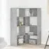 Quincy Corner Bookcase with 8 Shelves - Grey, Engineered Wood