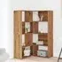 Quincy Corner Bookcase with 8 Shelves - Oak, Engineered Wood