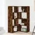 Quincy Corner Bookcase with 8 Shelves - Smoked Oak, Engineered Wood