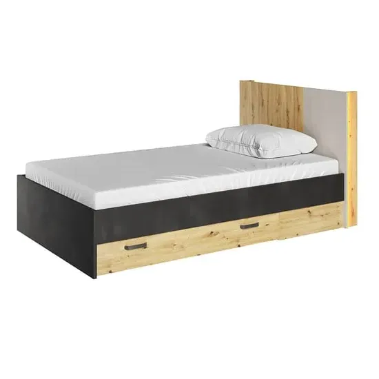 Quincy Single Bed with Storage - Artisan Oak