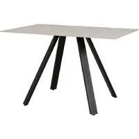 Quincy Small Rectangular Dining Table - Grey, Ceramic