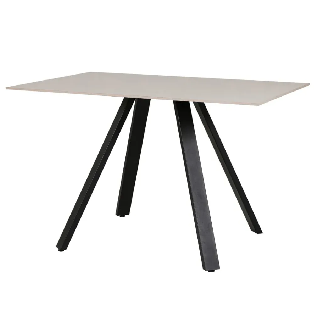 Quincy Small Rectangular Dining Table - Grey, Ceramic