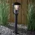 Quinn Outdoor Floor Post Light - Textured Black, Clear Glass