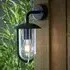 Quinn Outdoor Wall Light - Textured Black, Clear Glass