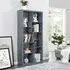 Quinto High Gloss Shelving Unit - Grey, MDF