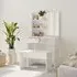 Quito Dressing Table Set with Stool - White