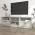 Qusay TV Stand with 2 Drawers - Concrete Effect, Engineered Wood