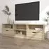 Qusay TV Stand with 2 Drawers - Sonoma Oak, Engineered Wood